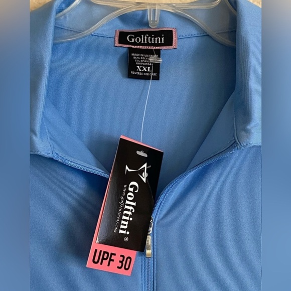 GOLFTINI Ladies Zone Performance Shirt Team 365 Quarter Zip Blue UPF 30+ XXL NWT - Picture 4 of 10